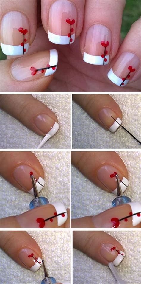easy valentines day nail designs  short nails  weddbook