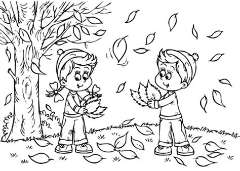 fall season  nature  printable coloring pages