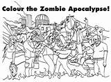 Coloring Pages Colouring Grown Ups Zombie Shannon Rodriguez Apocalypse Guardian Color Designlooter sketch template