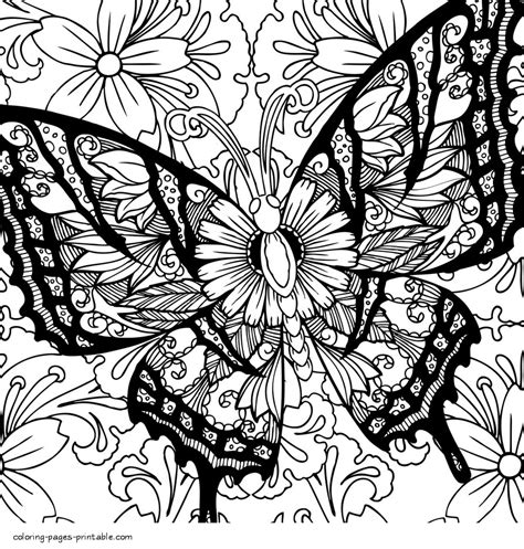 butterfly coloring pages  adults printable boringpopcom