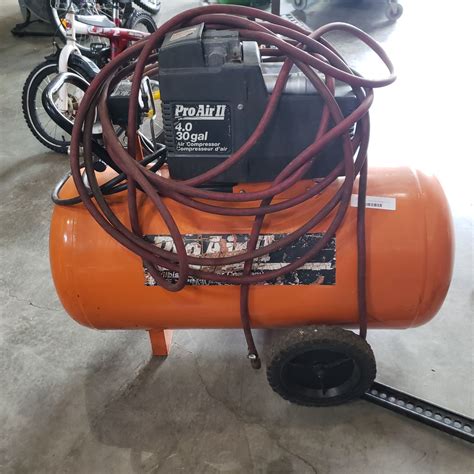gallon pro air  electric air compressor working big valley auction