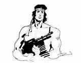 Rambo sketch template