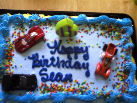 happy birthday sean   beautiful hot wheels cake flickr