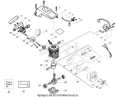 poulan  gas  pp gas   poulan pro parts diagram  engine