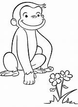 Coloring Curious George Cartoon Pages sketch template