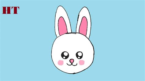 draw  cute bunny face easy