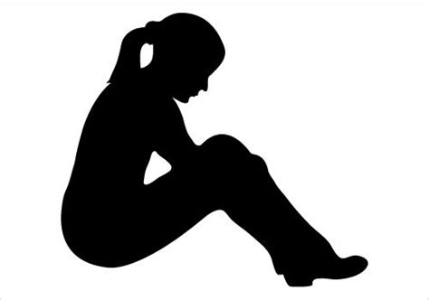 silhouette sitting at getdrawings free download