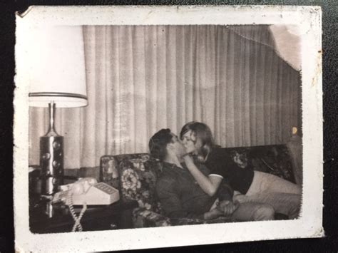 polaroids of snogging at a 1960s make out party flashbak