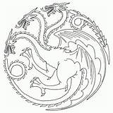 Thrones Coloring Sketch Targaryen Sigil Exotique Astonishing sketch template