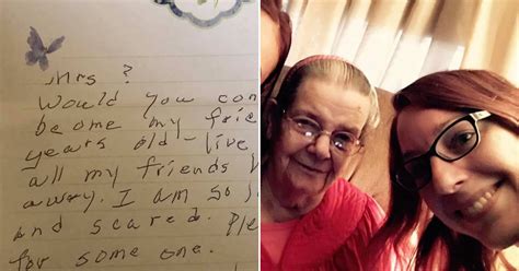 lonely 90 year old woman asks neighbor to be her friend in