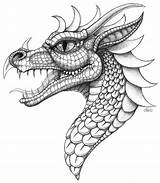 Zentangle Dragons sketch template