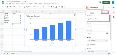 create  graph  google sheets edit chartgraph crazy tech
