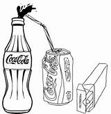 Coloring Cola Coke Drinks Coloringhome sketch template