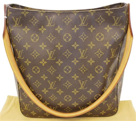 louis vuitton monogram canvas looping gm brown shoulder bag