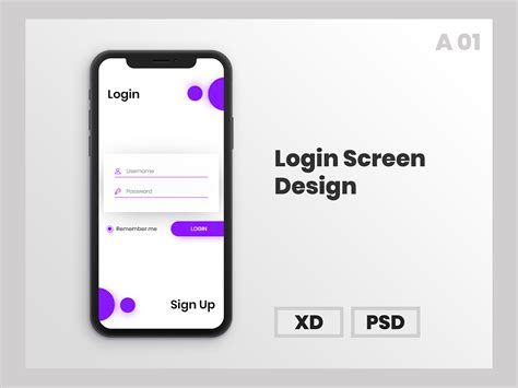 login screen mockups design uplabs