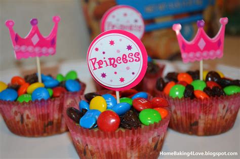 home baking 4 love fruity or mandms candy princess cupcakes
