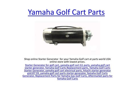 yamaha golf cart parts powerpoint    id