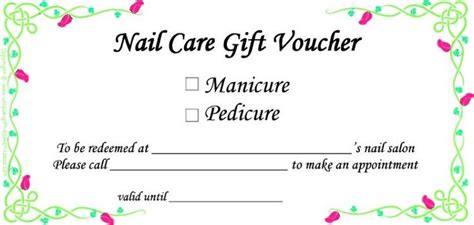 nail gift certificate template   templates  templates