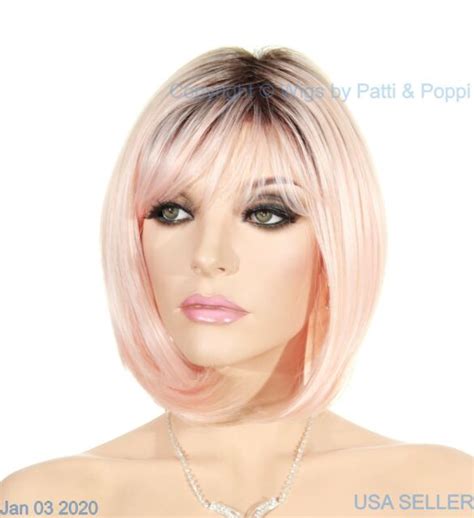 bob wig heat safe rooted peachy keen darling sexy hot us seller 2033 3