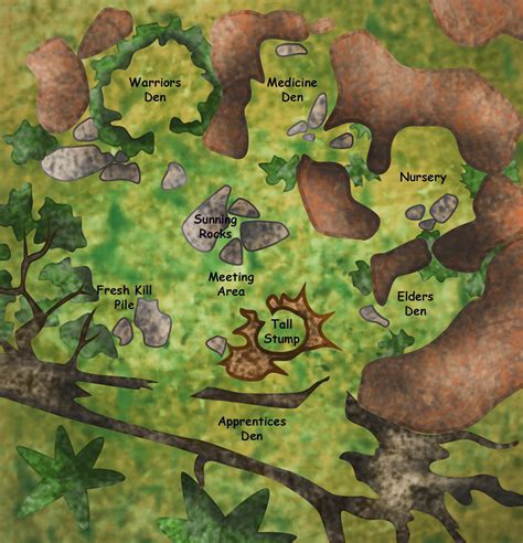 Shadowclan Camp Map By Captainmorwen On Deviantart