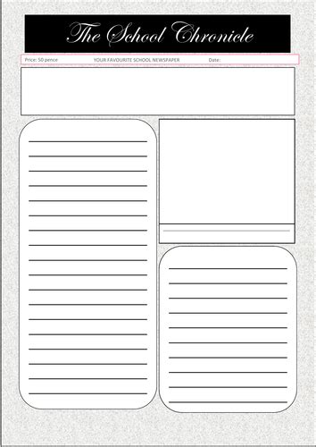 newspaper template  teaching resources