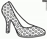 Schoen Schoenen Hak Pois Hoge Vrouwen Scarpa Tacco Zapato Stippen Hakken Colorare Kleurplaatkleurplaten Tacón Shoe Uitprinten Drawing Scarpe Disegni Lunares sketch template