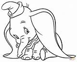 Dumbo Coloring Pages Printable Cartoon Shy Disney Baby Cloring Elephant Drawing Print Mom Colouring Sheets Book Kids Drawings Characters Template sketch template