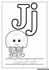Jellyfish Letra Judy Havrilla Homecolor Englishforkidz sketch template
