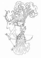 Artemis Sketches Goddesses sketch template