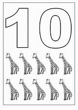 Colorir Imprimir Número Atividades Numero Numerais Educação Tudodesenhos Giraffe Tarefas Activityshelter sketch template