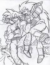 Goku Raditz sketch template