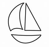 Sailboat Template Simple Clipart Boat Sail Kids Embroidery Printable Drawing Templates Felt Mini Cliparts Shapes Library Coloring Stencil Cut Pages sketch template