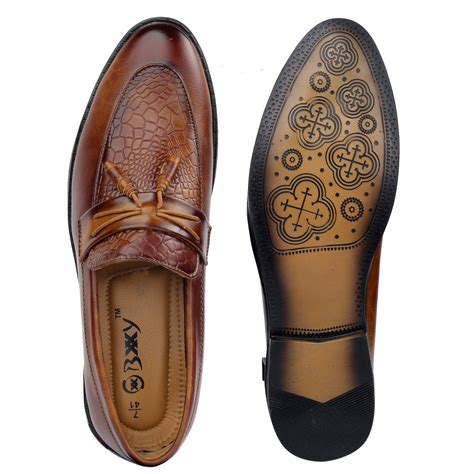 slip  tan colour mens semi formal shoes size    rs  pair id