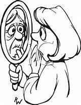 Aging Clipart Face Wrinkled Wrinkles Looking Clip Mirror Wrinkle Woman Cartoon Skin Will Old Go Clipartpanda Do 20clipart Her Royalty sketch template