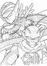 Dragon Ball Coloring Shenron Piccolo Kids Kami Sama Pages Few Details sketch template