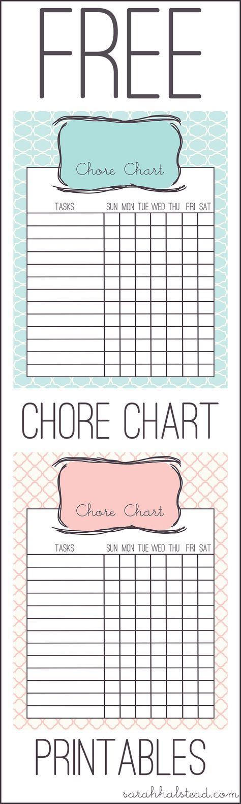 chore chart  printable family chore charts chore chart