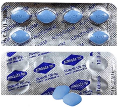 Aurogra Pills 100 Mg Generic Viagra Sildenafil Tablets