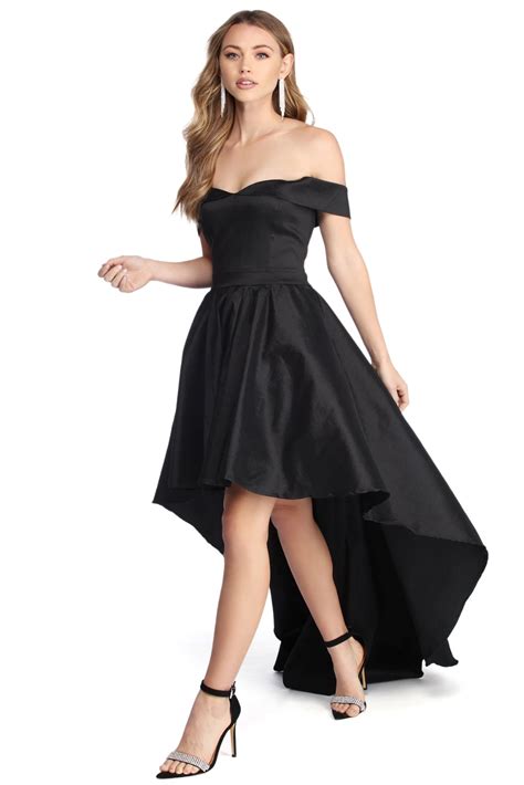 ora taffeta gown windsor prom dresses short black homecoming dress high  prom dresses