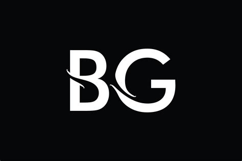 bg monogram logo design  vectorseller thehungryjpeg