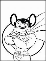 Mighty Mouse Coloring Pages Printable Book Colouring Color Getcolorings Getdrawings sketch template