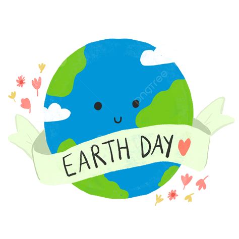 happy earth day clipart vector cute happy earth day illustration