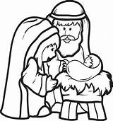 Nativity sketch template