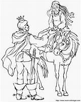 Principe Prince Princesse Prinz Cheval Cavallo Principessa Prinzessin Pferd Ausmalbild Montada Hija Prinzessinn Príncipe Imagen Posto Cambiare Potete Dacolorare sketch template