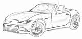 Mx5 Mazda Roadster Aerpro sketch template