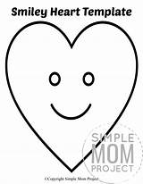Heart Printable Template Large Shapes Mom Simple Project Coloring Pages Templates Valentine Shape Simplemomproject Fun sketch template