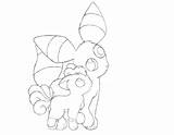 Vulpix Eevee sketch template