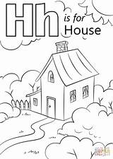 Letter Coloring House Pages Alphabet Preschool Printable Supercoloring Colouring Kids Drawing Words Super Kindergarten Abc Garden Houses Crafts Work Numbers sketch template