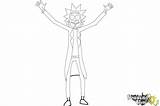 Rick Morty Sanchez Draw Coloring Step Drawingnow sketch template