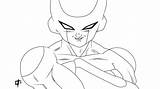 Frieza Coloring Dbz Lineart Template sketch template