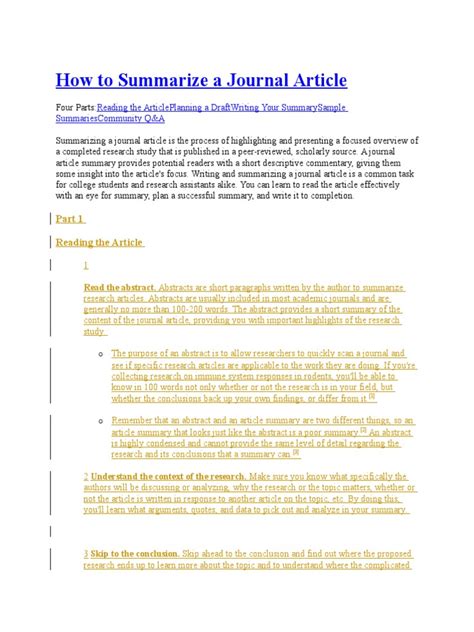 summarize  journal article abstract summary academic